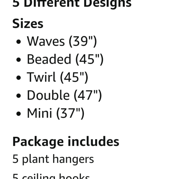 Heymdi Macrame Plant Hangers Pack of 5 with hooks - Picture 4 of 7